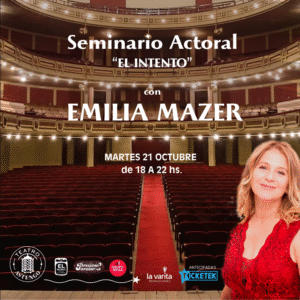 Emilia Mazer: actriz multipremiada, reconocida por su talento, carisma y versatilidad, con una destacada carrera en televisión, cine y teatro. ¡Una referente indiscutida de la escena nacional!